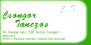 csongor tanczos business card